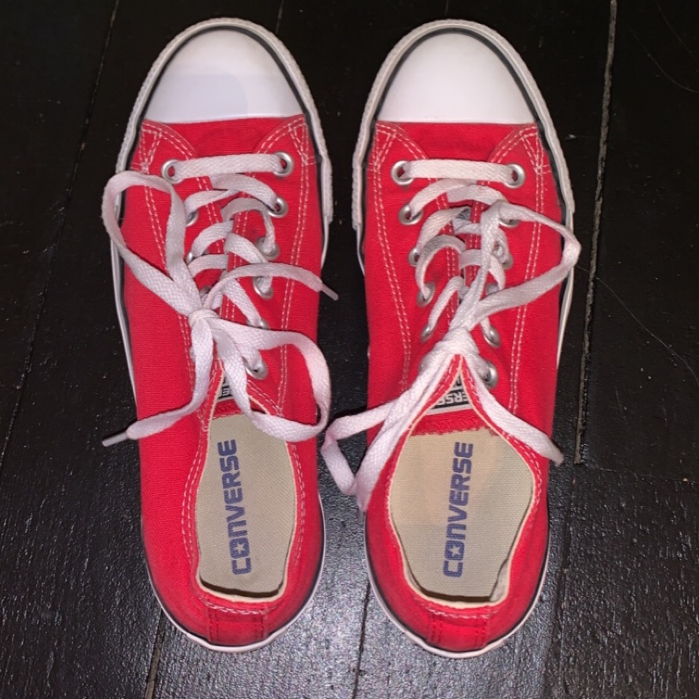 Red Converse sneakers